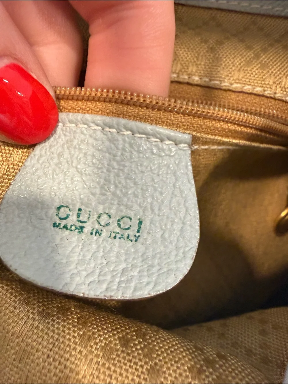 Gucci Light Blue Suede Bamboo Backpack